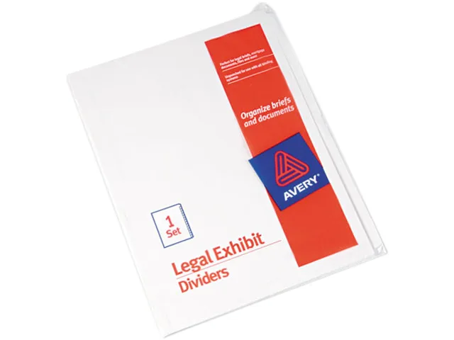 Avery Avery 11959 Blank Tab Legal Index Divider Set 25-Tab Letter White — product photo