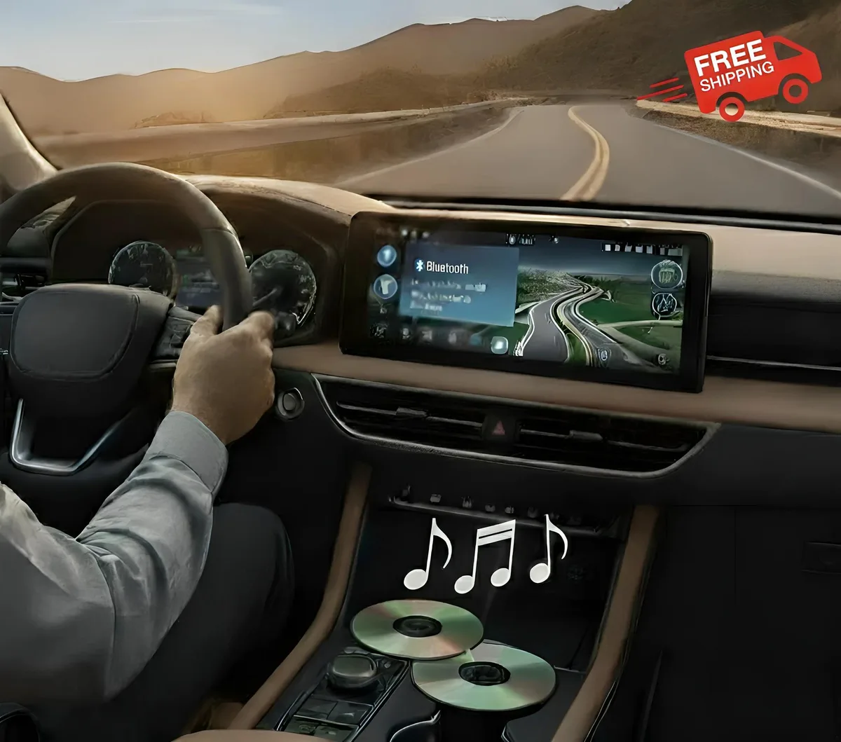Compact black USB CD player for Ford C-Max