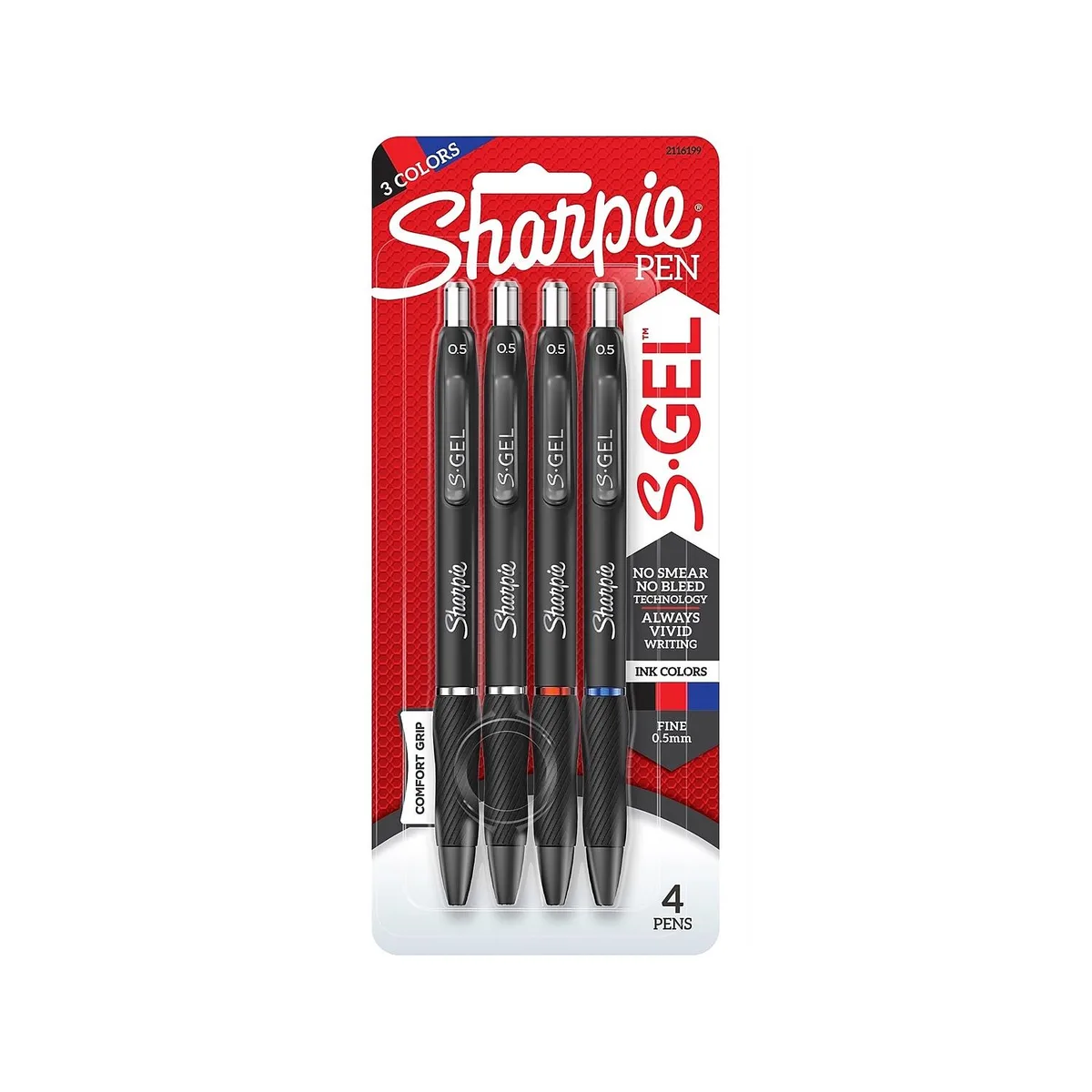 Sanford Sanford 2116199 Sharpie S-Gel Retractable Gel Pen Fine Point Assorted Ink 4/Pack — product photo