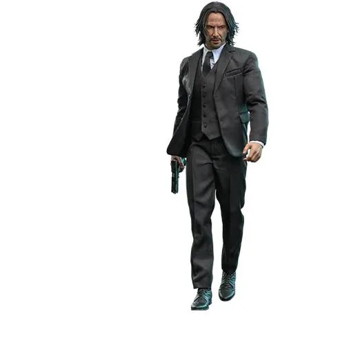 Hot Toys John Wick Chapter 4 1/6 scale figure in detailed fabric suit with weapons and display base
