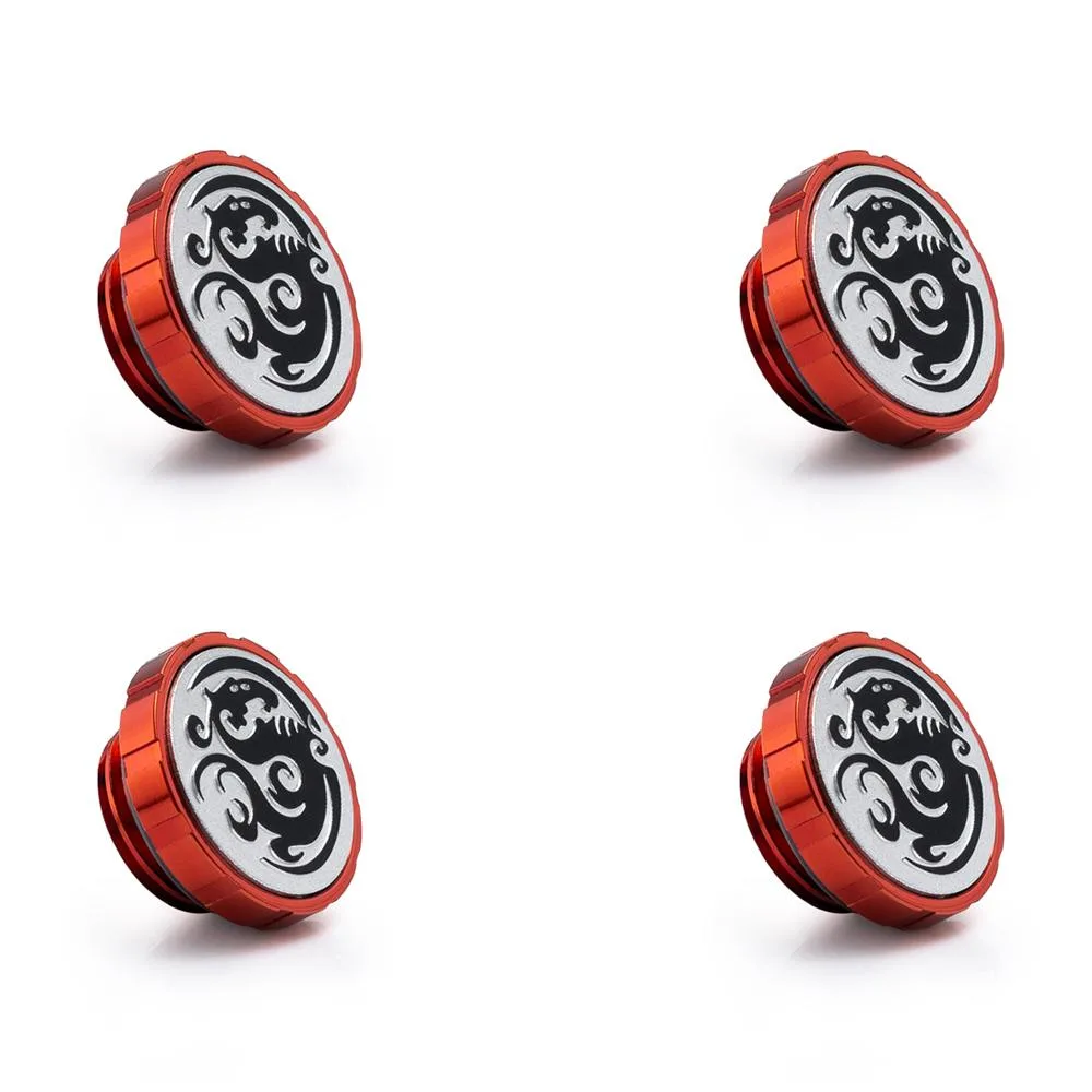 Bitspower Bitspower Artemis Deep Blood Red Stop Fitting with Magnetic Logo (4 PCS) liquid cooler — product photo