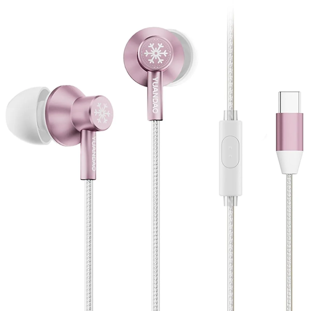 LORDWORLD LORDWORLD StringSnow Pink Type-C Wired IEM 10mm 32bit/384kHz accessory — product photo