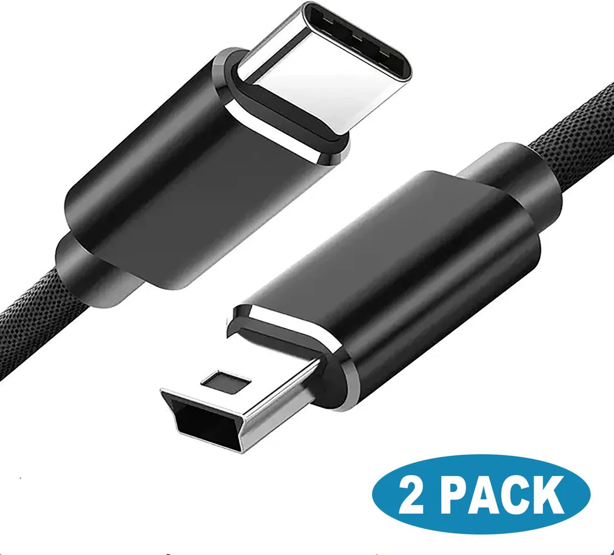 SMA SMA 2-Pack Mini USB to USB C Cable 3.3 ft 480Mbps Black — product photo
