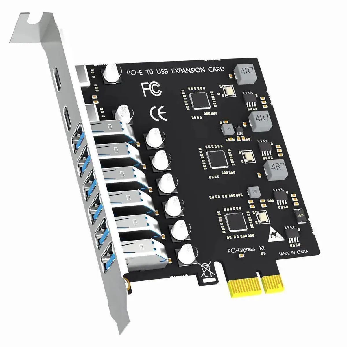 SMUGDESK SMUGDESK PCIe USB 3.0 8-Port Expansion Card (2×USB-C + 6×USB-A) 5Gbps — product photo