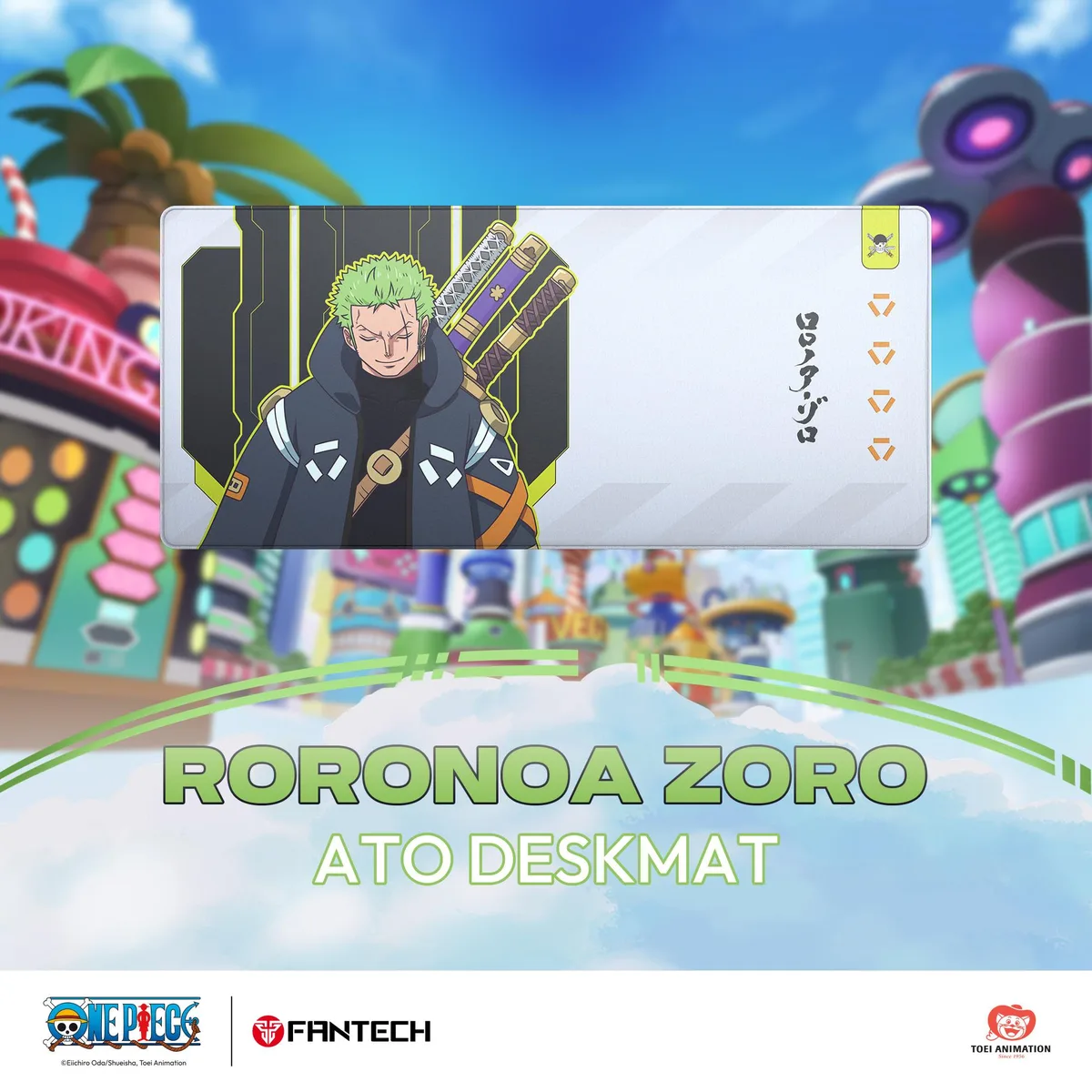 Fantech Fantech MP905 One Piece Edition Zoro Blue Gray 16×3.3 mouse pad — product photo