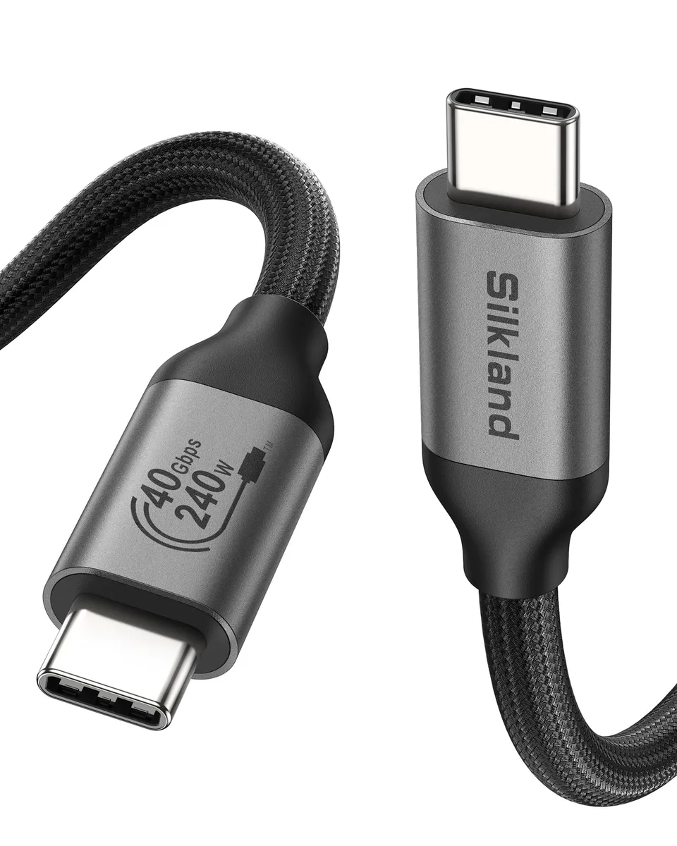  Silkland S3614 USB C cable 40Gbps 240W 8K 60Hz 4FT — product photo