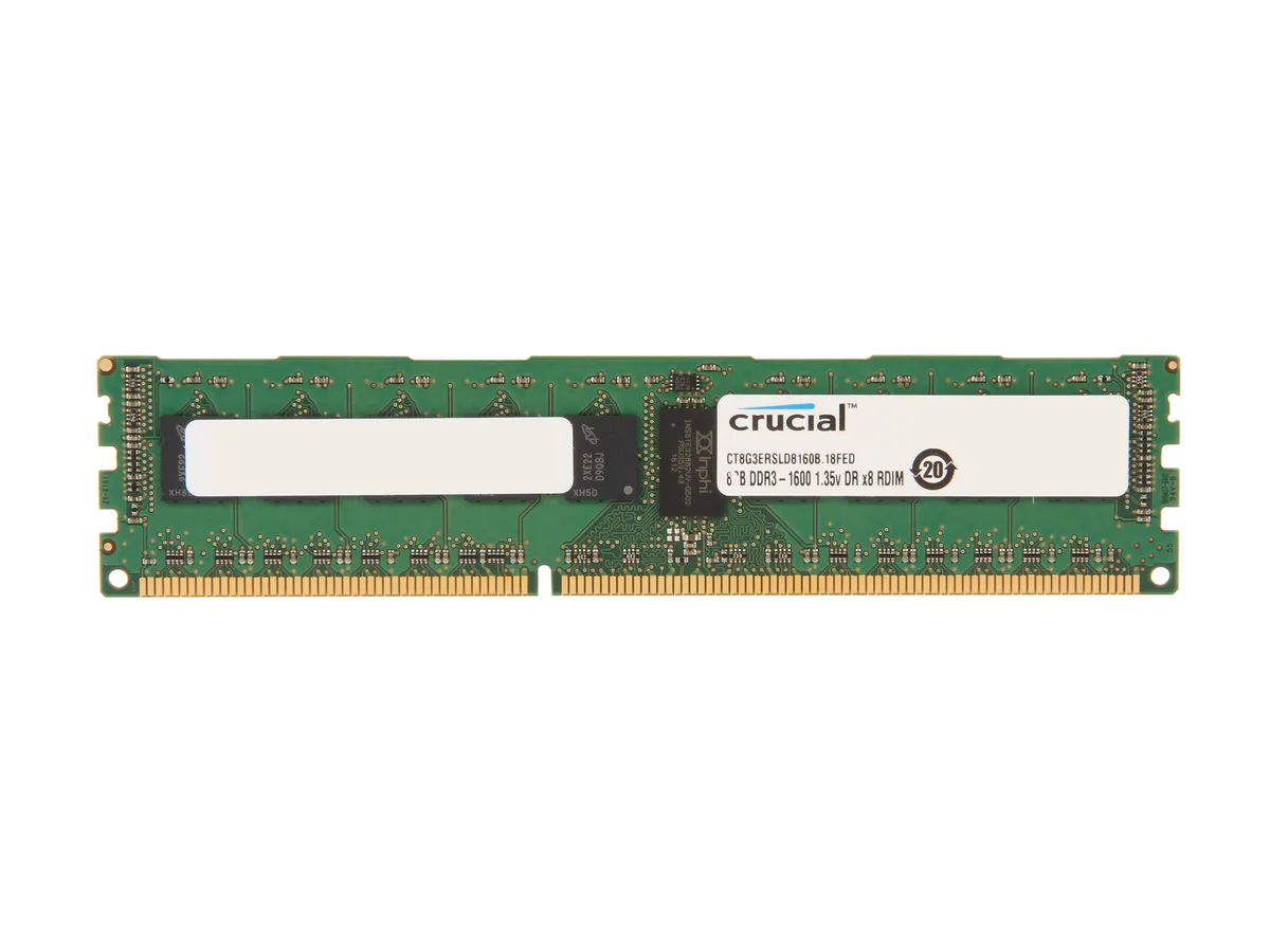 Crucial Crucial CT8G3ERSLD8160B 8GB DDR3 1600 ECC Registered memory upgrade — product photo
