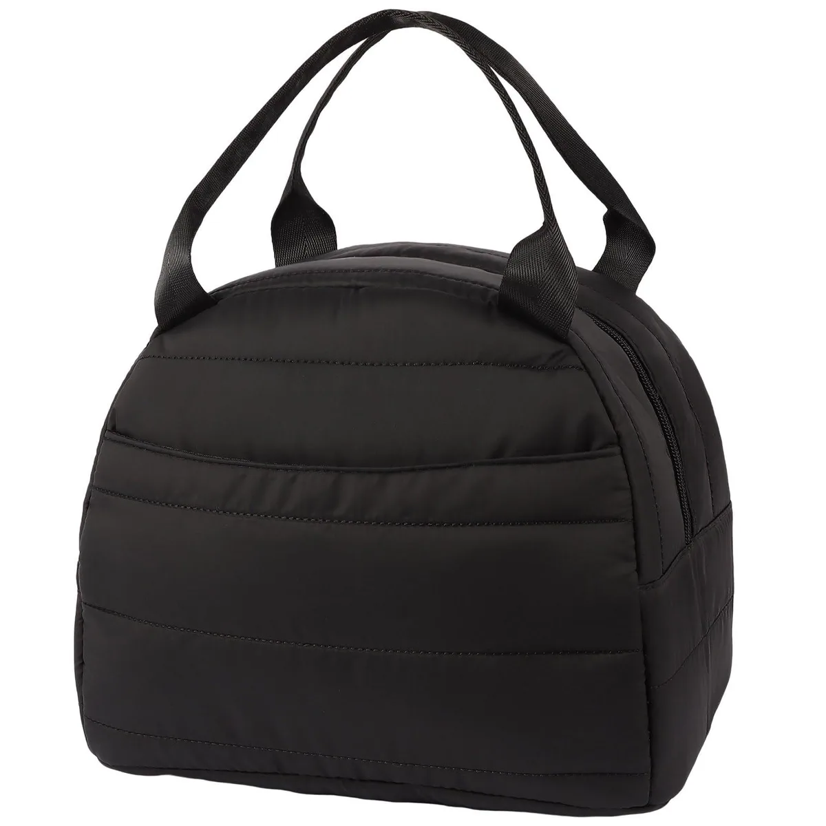 No Sew No Sew Quilted Insulated Lunch Tote Black 10.6x6.3x8.6in — product photo