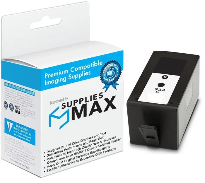 SuppliesMax SuppliesMax HP 934XL High Yield Ink Cartridge Black 1000 Pages — product photo