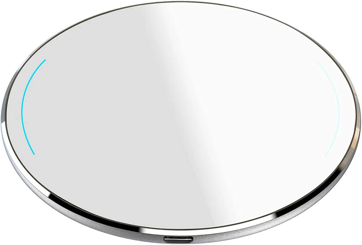 YOUHUA YOUHUA Wireless Charger Ultra Thin Aviation Aluminum CNC Unibody Silver — product photo