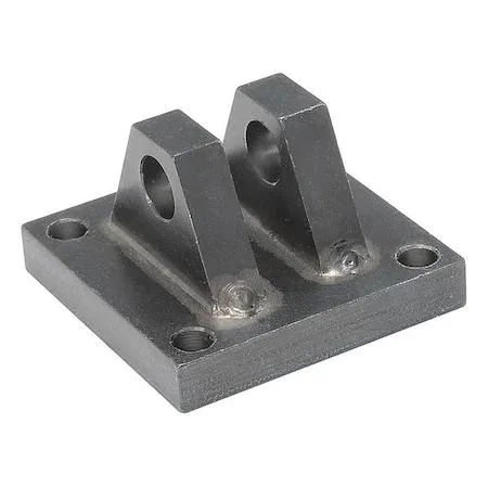 Aluminium clevis bracket with pin and retaining rings