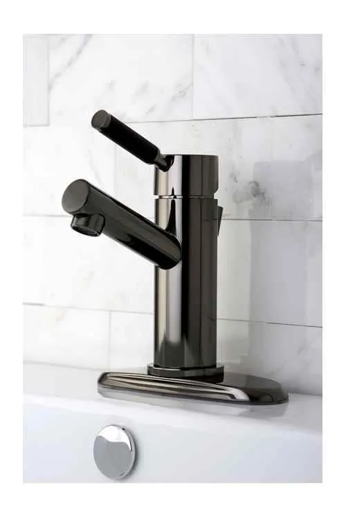 KINGSTON BRASS KINGSTON BRASS NS8420DKL Water Onyx single handle lavatory faucet Black Nickel — product photo