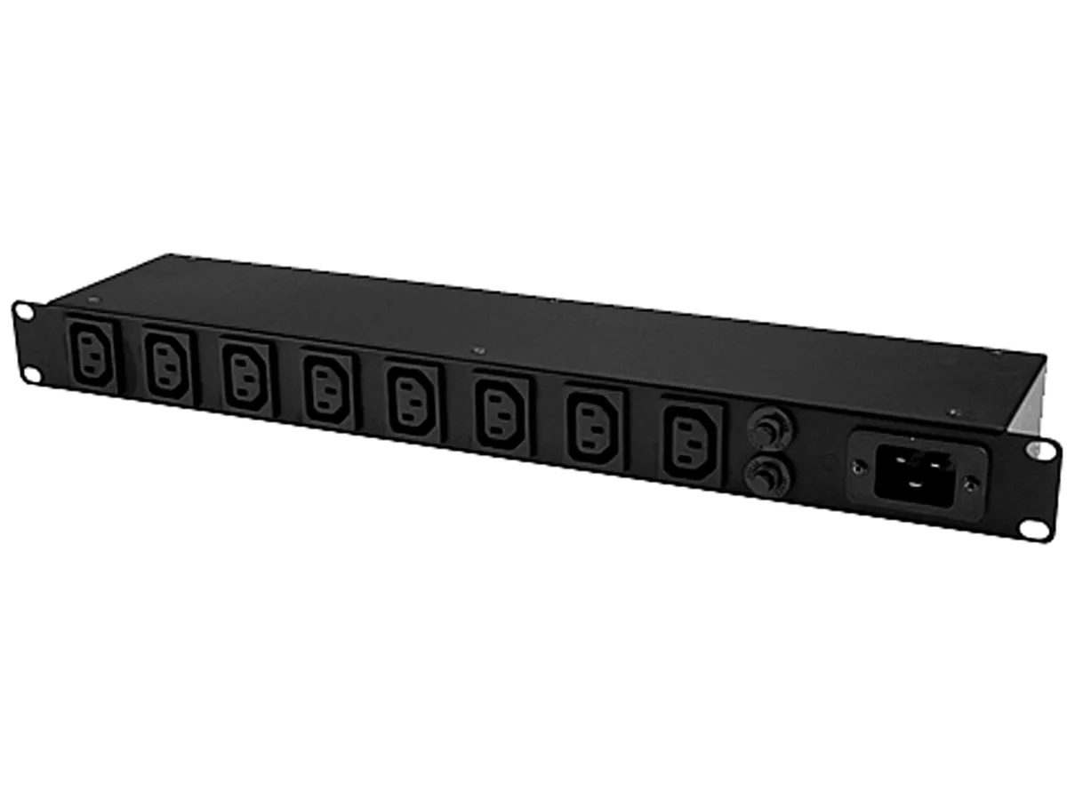 STARTECH STARTECH PDU08C13H 8-port rack-mount PDU C13 outlets 10 ft NEMA5-20p 16 A 1U server accessory — product photo