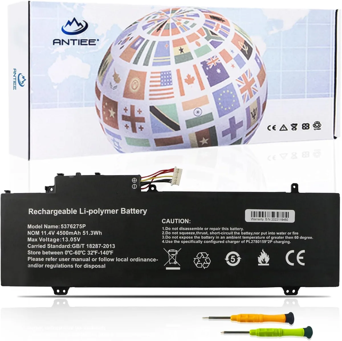 TAURKENAM TAURKENAM 5376275P laptop battery 11.4V 4500mAh 51.3Wh — product photo