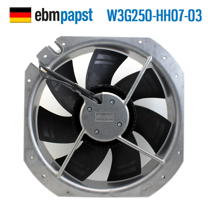 Fans Fans W3G250-HH07-03Size industrial cooling fan 250mm 200-240V 83W 2330RPM 100Pa 2.1kg — product photo