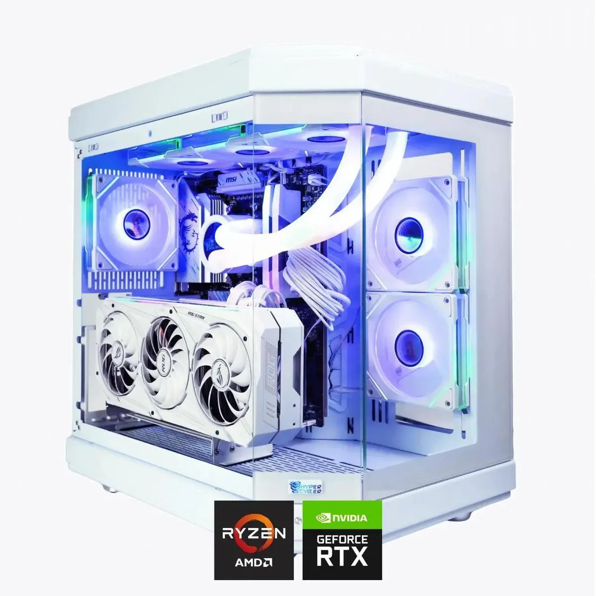 Hyper Cyber Hyper Cyber Ultra X Gaming PC Ryzen 7 9800X3D RTX 5070 32GB DDR5 4TB SSD — product photo