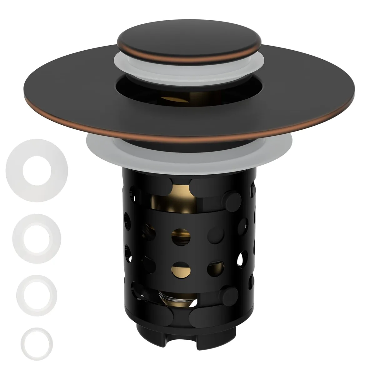  Universal Bathroom Sink Drain Stopper Oil Rubbed Bronze — product photo