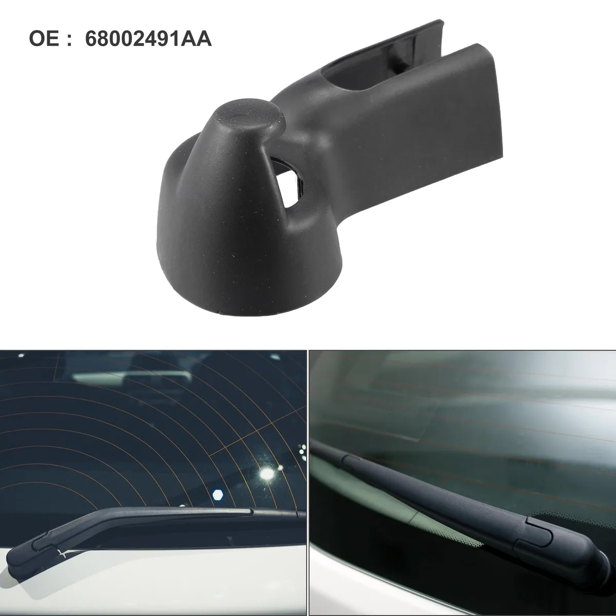 Unique-Bargains Unique-Bargains Rear Wiper Arm Nut Cover Cap for Jeep Wrangler 2007-2018 Black — product photo