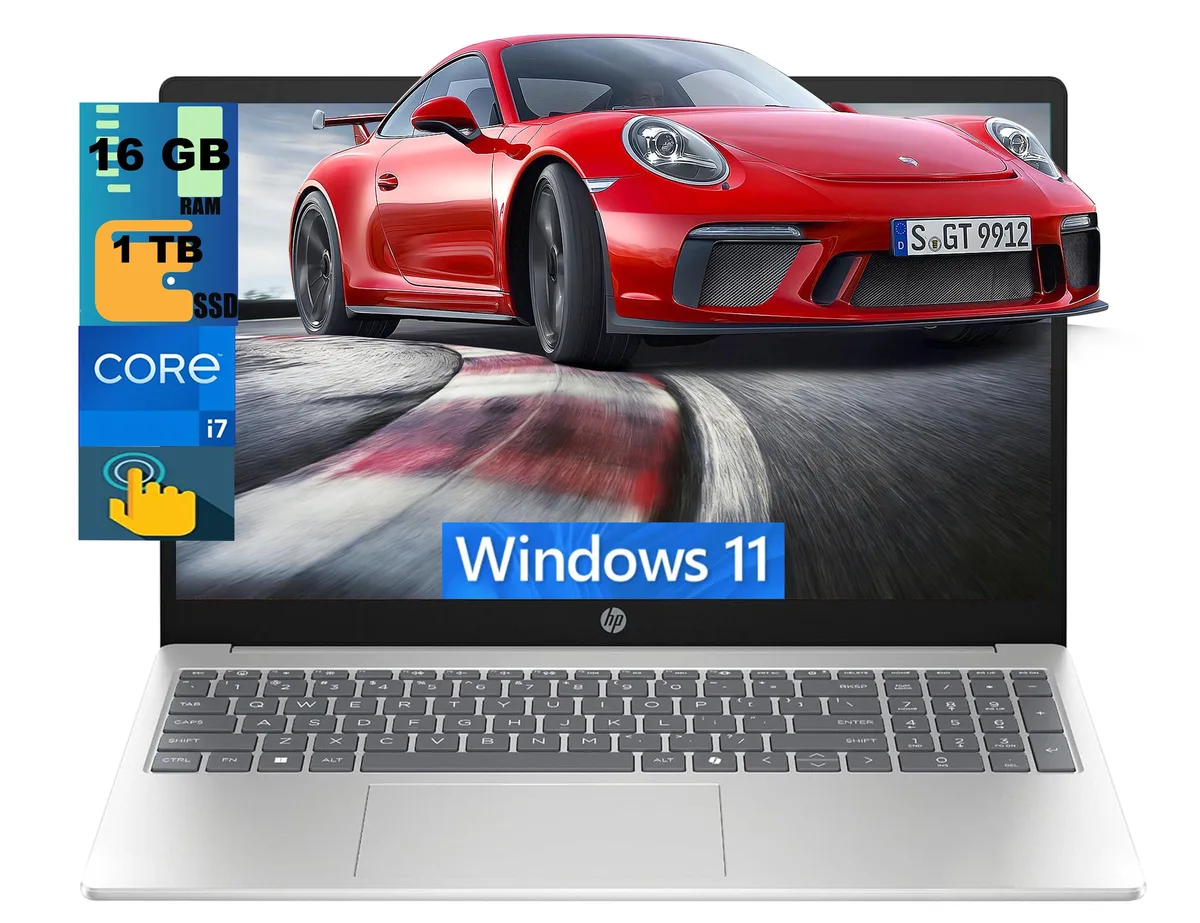 HP HP 15 Business Laptop i7-1355U 10-core 16GB 1TB SSD 15.6" Touchscreen Silver — product photo
