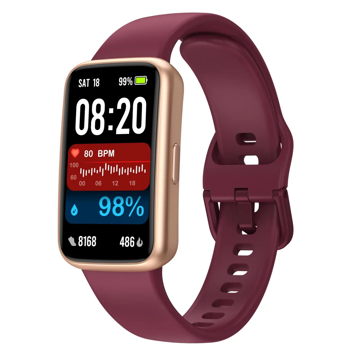  Enfit Activity Tracker Purple 1.4" 100+ Modes 5-Day Battery — product photo