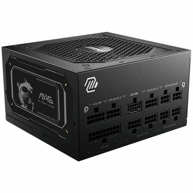 MSI MSI MAGA750GLPCIE5II 750W power supply — product photo