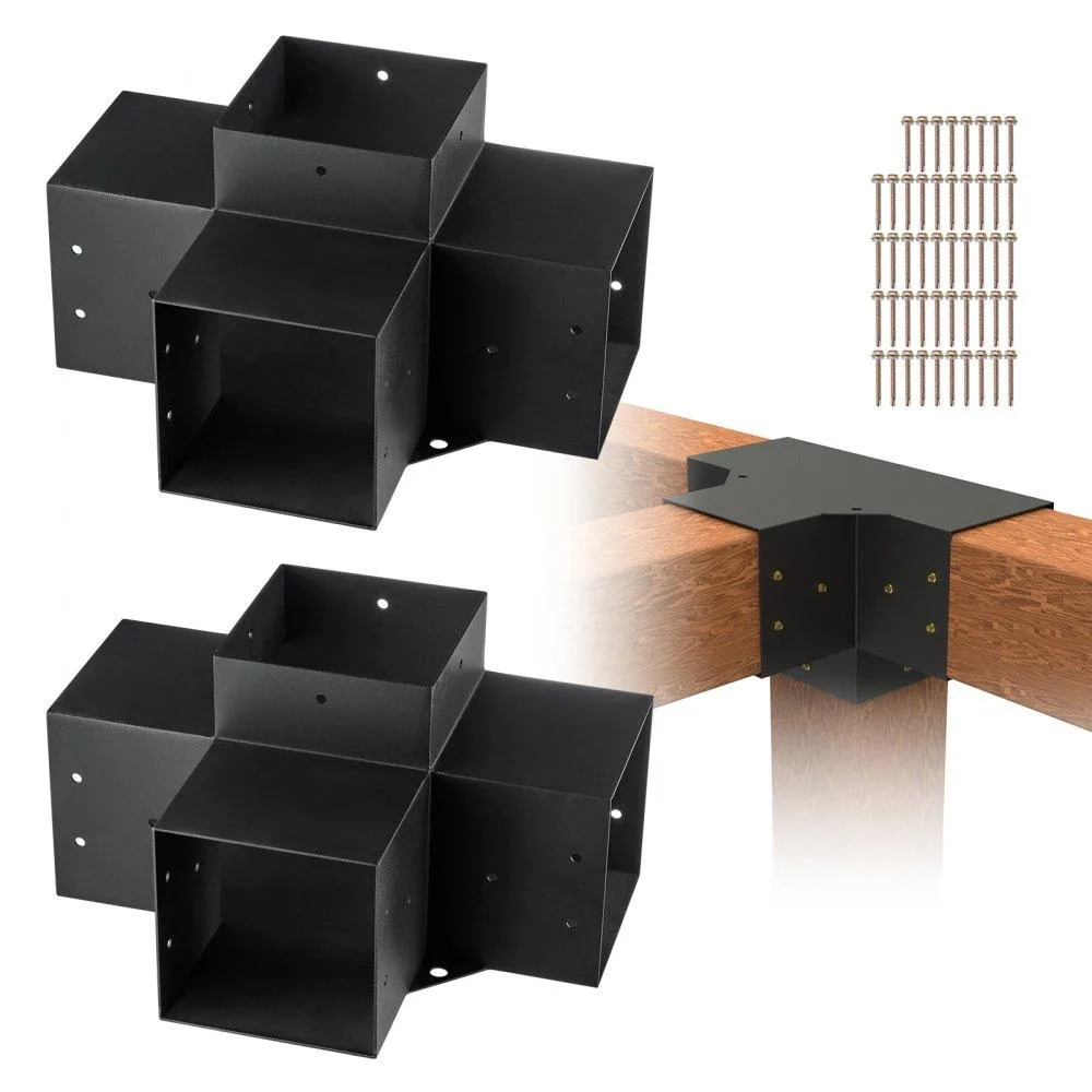 VEVOR VEVOR SSF2 6x6in four-way pergola bracket kit 2pcs — product photo