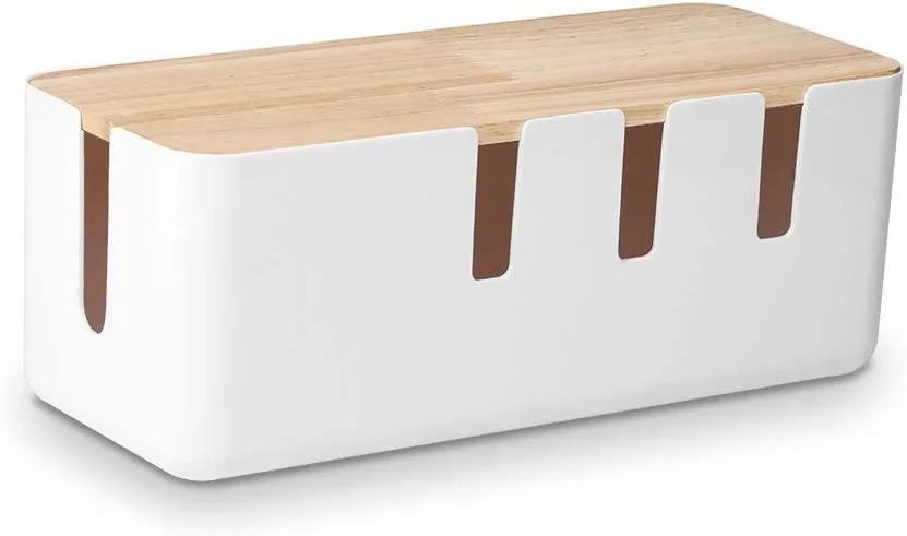 BFKK BFKK Cable Management Box 12x5x4.5 in Wood Lid — product photo