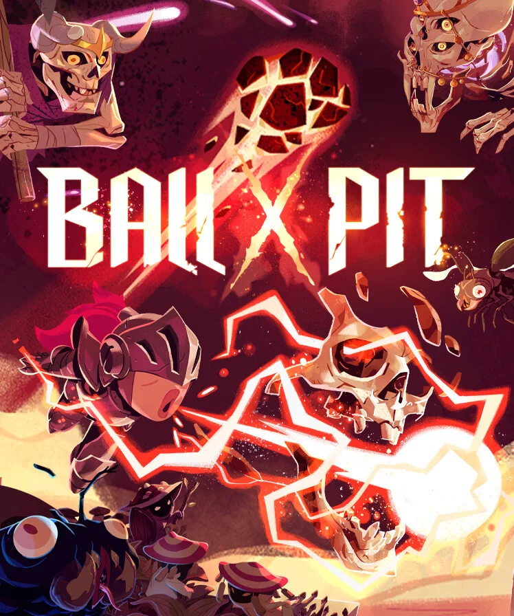 Steam code card for BALL x PIT roguelite game
