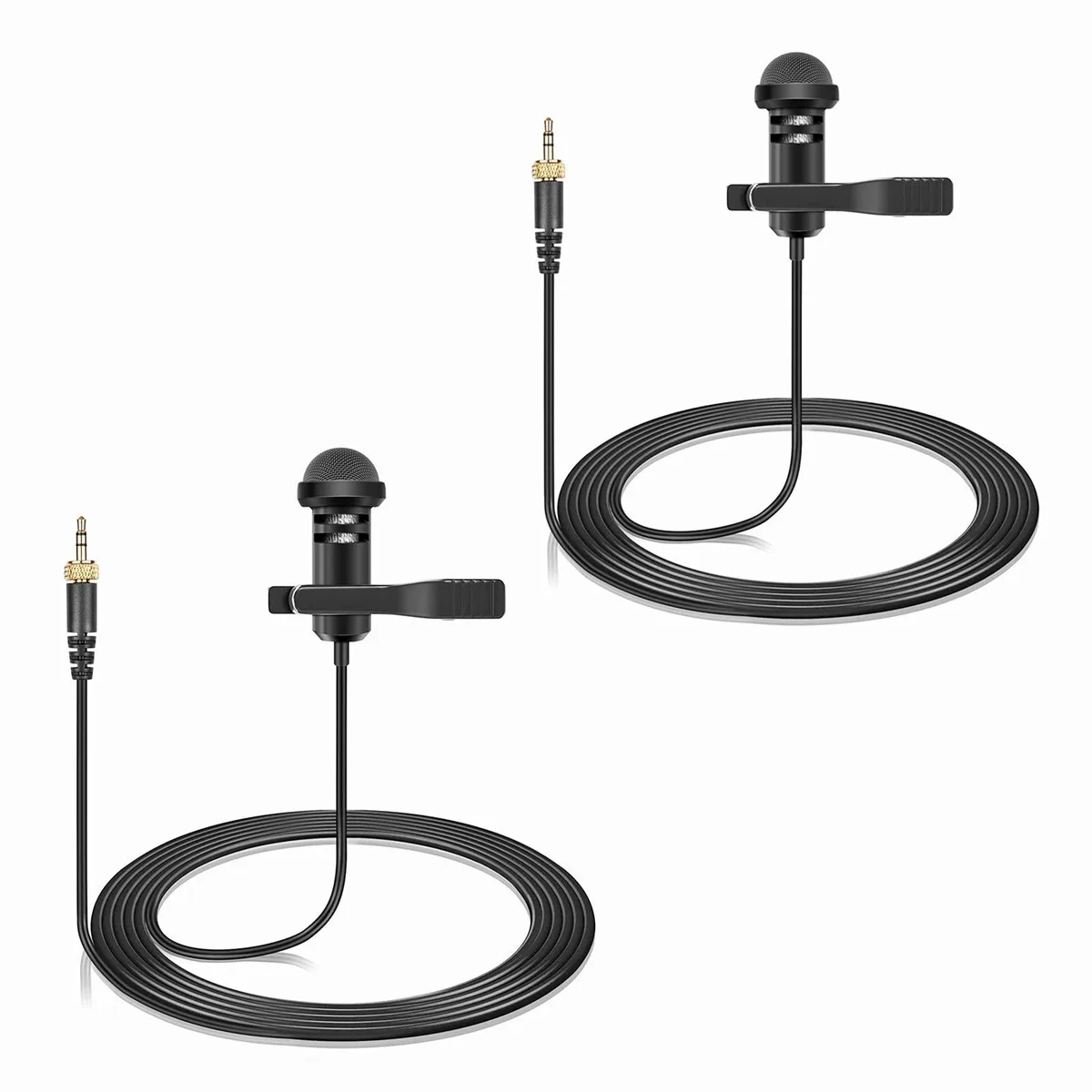  weishan SH Lav Mic-2 Pack Lavalier Microphone 2-Pack 3.5 mm Jack Black — product photo