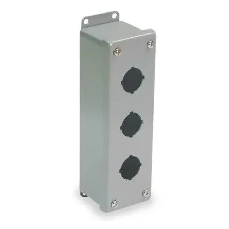 Wiegmann Wiegmann PSL3 Pushbutton Enclosure 30 mm 3 Holes Steel 8.5x2.5 in — product photo