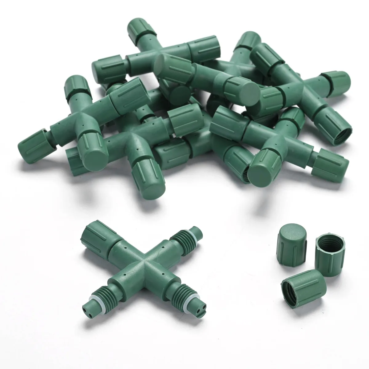 Yescom USA, Inc. Yescom USA, Inc. 11SSL026-XCNTR-04 10-pack IP65 4-way X-shape landscape lighting connectors — product photo