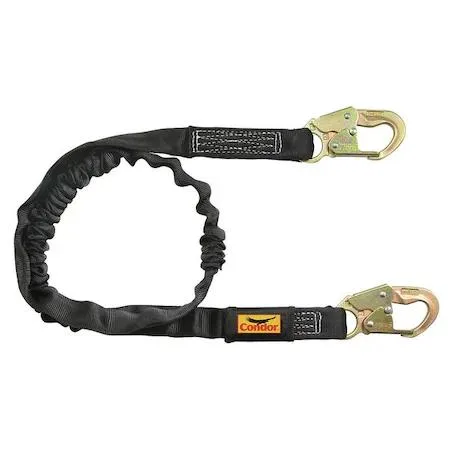 Condor Condor 45J289 Shock Absorbing Lanyard 6 ft 425 lb Black — product photo