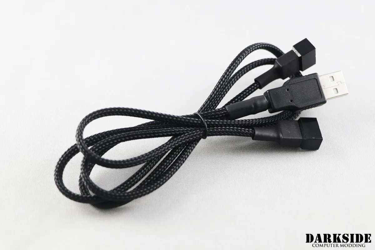 Darkside Darkside DS-0968 5V USB to Dual Fan Adapter Cable Black — product photo
