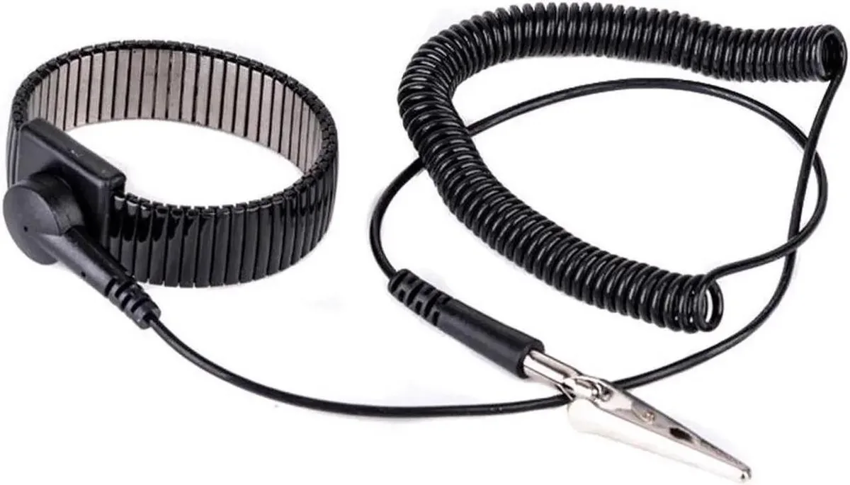 Vszerda Vszerda Anti-static Wrist Band Flexible PU Cable Adjustable Strap Grounding Bracelet — product photo