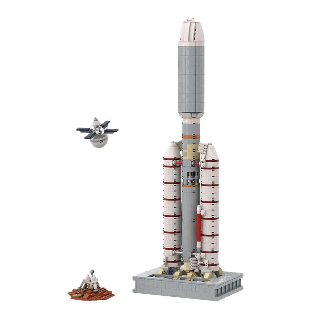 ZITIANYOUBUILD ZITIANYOUBUILD MOC-61281 Titan IIIE Centaur 1:110 Scale Launch Vehicle 909 Pieces — product photo