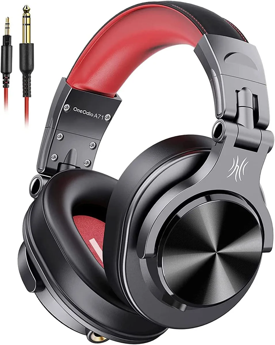 OneOdio A71 Hi-Res Studio Headphones 40mm 32 ohm Red — product photo