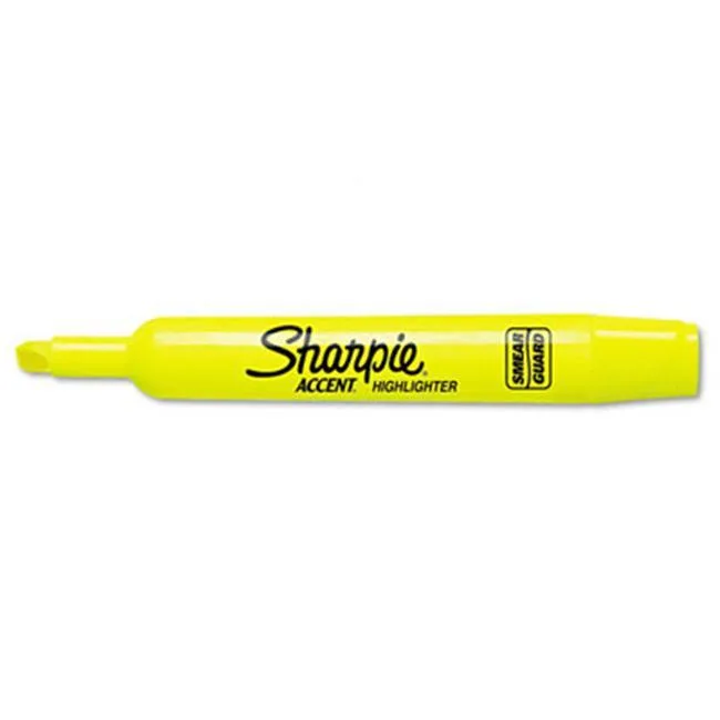 Sanford Sanford 25025 Sharpie Accent Tank Highlighter Chisel Tip Yellow Dozen — product photo