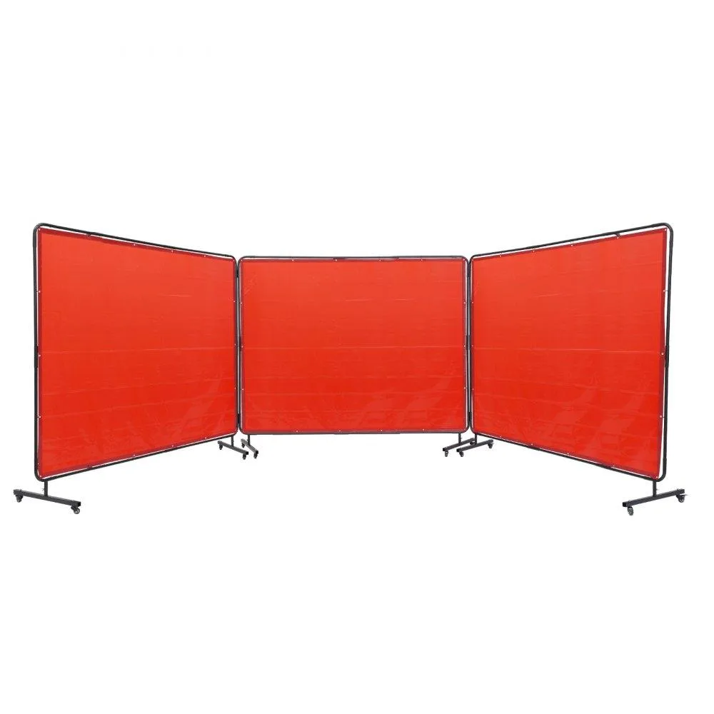 VEVOR VEVOR XU-2317 Welding Screen 3 Panel Red 12 Wheels — product photo