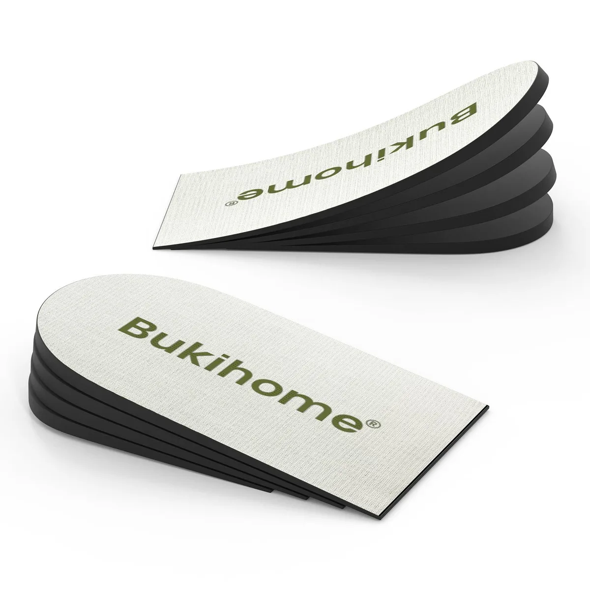 Bukihome Adjustable Heel Lift Inserts 4 Layer 1in White Small Pair — product photo