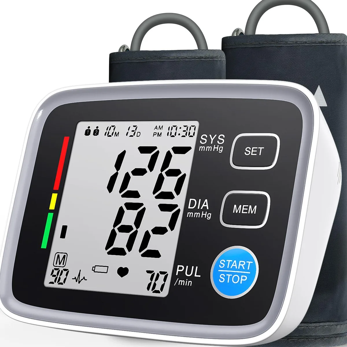  ALPHAGOMED U80AH Blood Pressure Monitor 9-21" Cuffs 180 Memories 3.55" Display — product photo