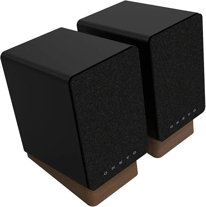 Onkyo Onkyo GX-10DB-BLK 2-Way Black Bookshelf Speaker Pair with Built-In Amplifier (2025) — product photo