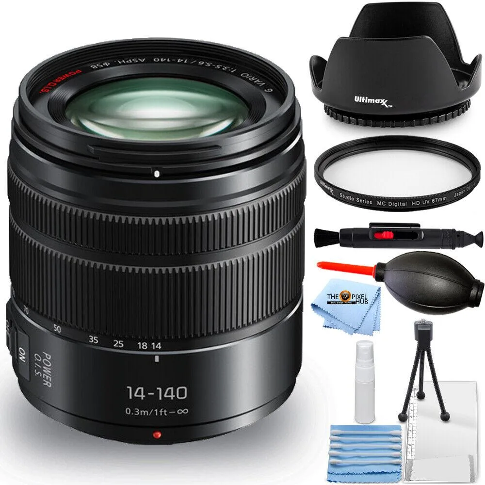 Panasonic Panasonic Lumix G Vario 14-140mm f/3.5-5.6 II ASPH POWER OIS Lens 7 Piece Bundle — product photo