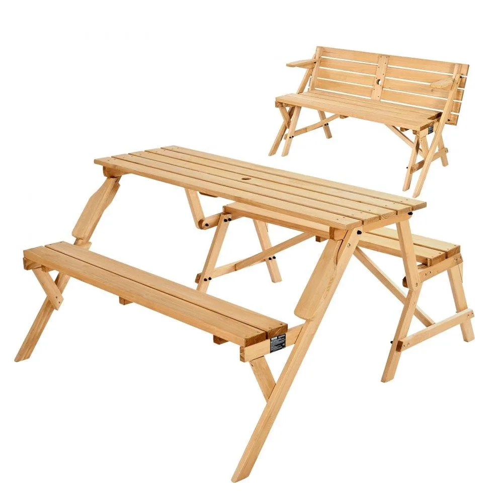 VEVOR VEVOR 2-in-1 Picnic Table Bench Brown 1350x425mm — product photo