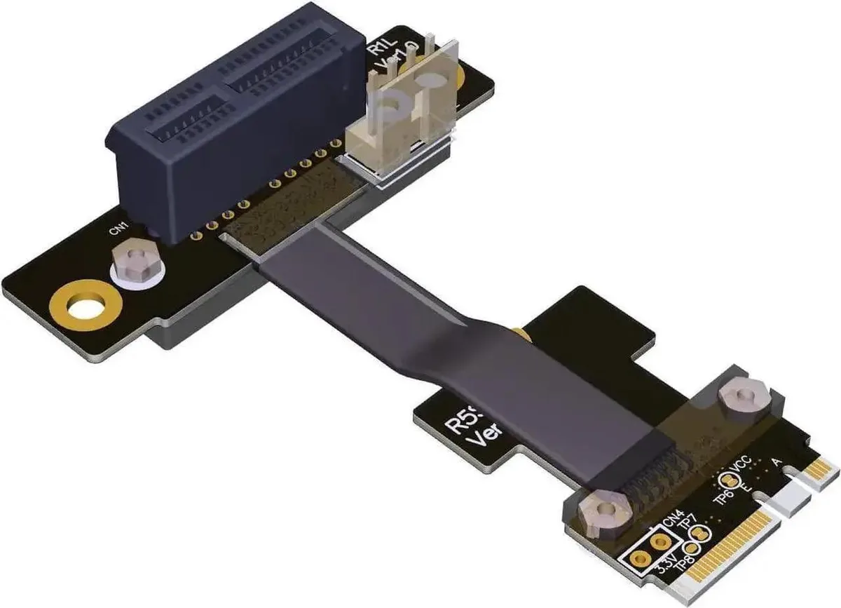 Vszerda Vszerda M.2 A+E Key to PCIe x4 Riser Extender Cable 100cm internal power cable — product photo