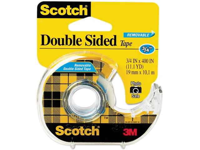 3M 3M 667 Double-Sided Removable Tape &amp; Dispenser 3/4" x 400 — product photo