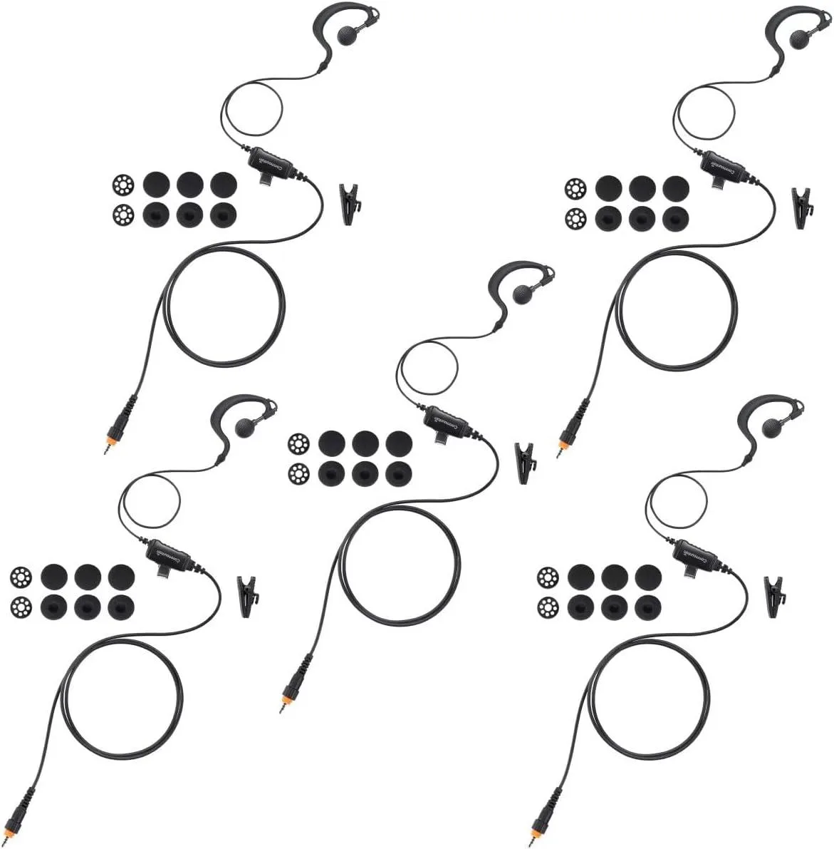 usbroway usbroway G-Shape Earhook Earpiece 5-Pack for Motorola CLP 1010 1040 1060 — product photo