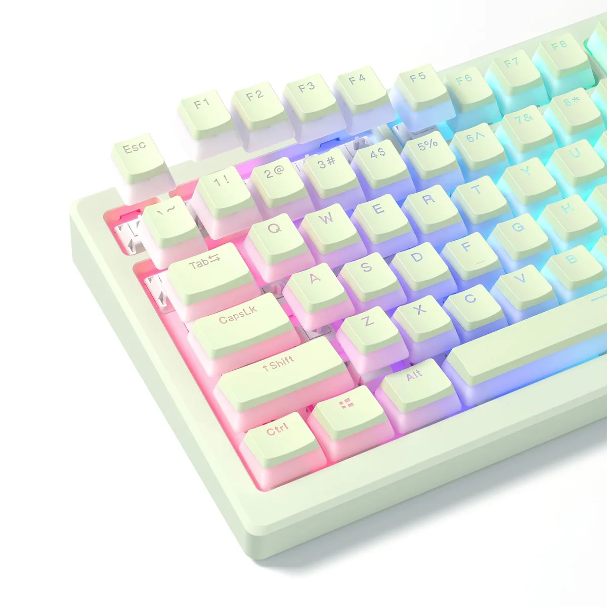 Womier Womier PBT Pudding Keycaps Green OEM 130-Key MX-Stem — product photo