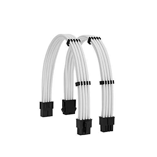  Formulamod 4634839 18AWG EPS 8-Pin + PCI-E 8-Pin Extension Cable Kit White 30CM — product photo