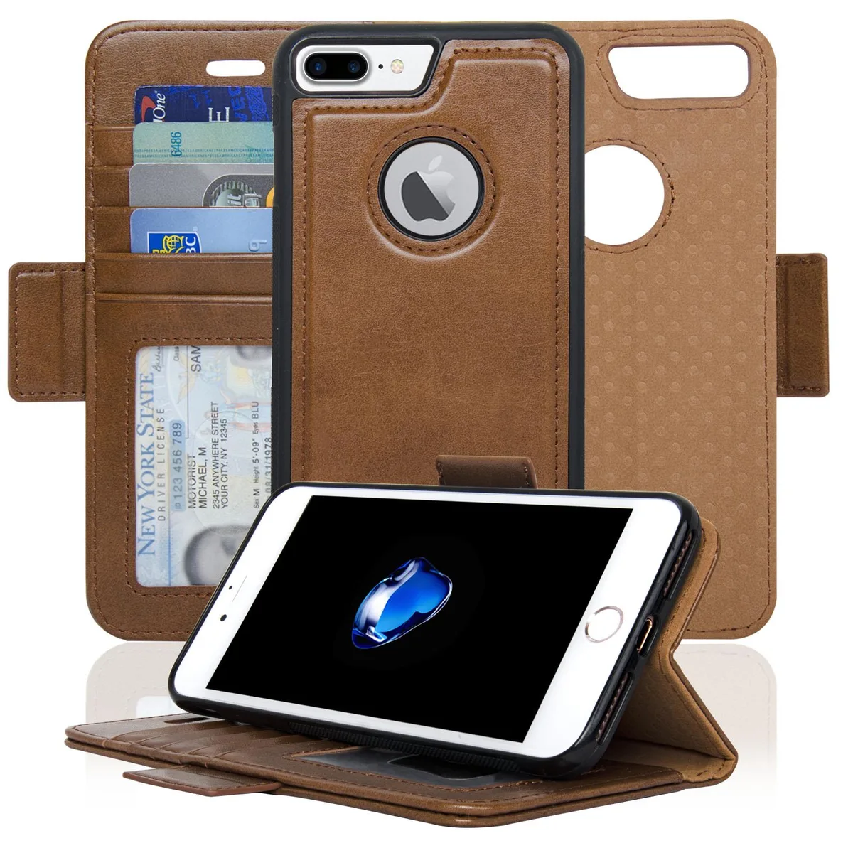 Navor Navor iPhone 7 Plus Detachable Magnetic Wallet Case Brown — product photo
