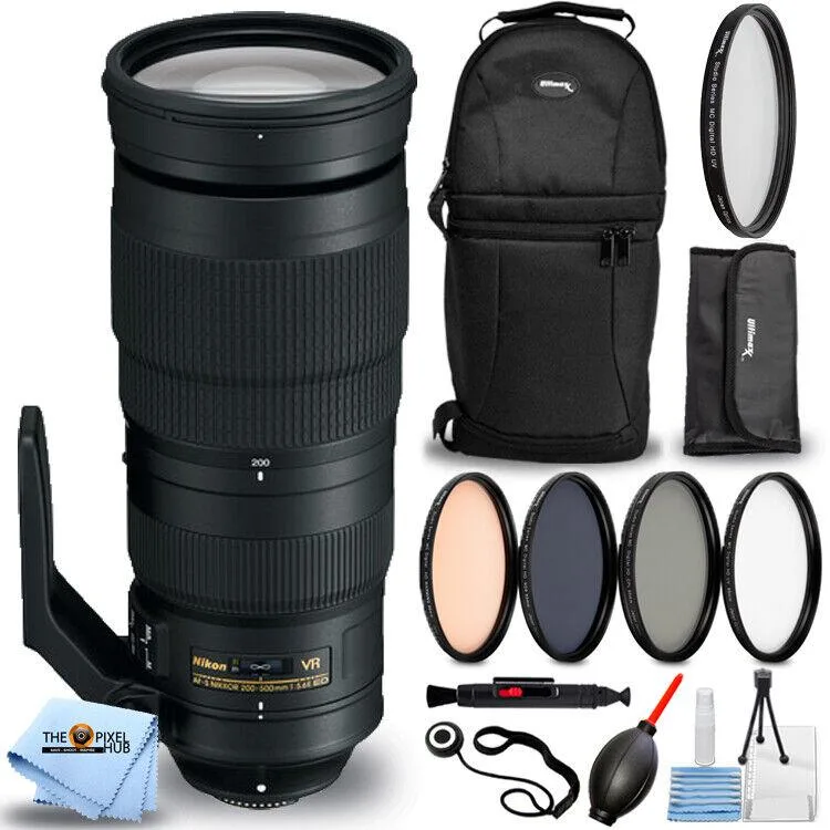 Nikon Global Nikon AF-S NIKKOR 200-500mm f/5.6E ED VR Lens 20058 Filter Kit Bundle — product photo